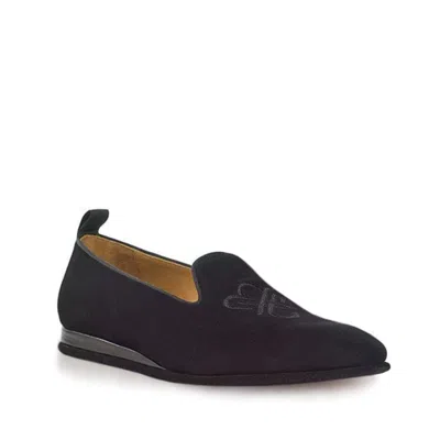Mariano Shoes Men's Suede Slipper Black