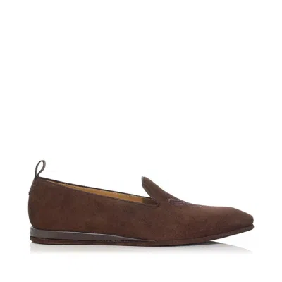 Mariano Shoes Men's Suede Slipper Brown