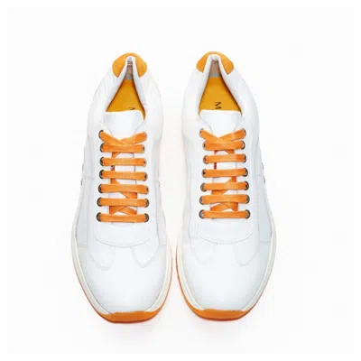 Mariano Shoes Men's White / Yellow / Orange Cedros Trainers Orange In White/yellow/orange