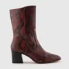 Mariano Shoes Women's Azeitão Boot Red Snake Effect In Red