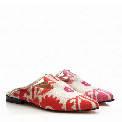 Mariano Shoes Women's Pink / Purple / Red Juncais Vermont Red & Pink Mules In Pink/purple/red