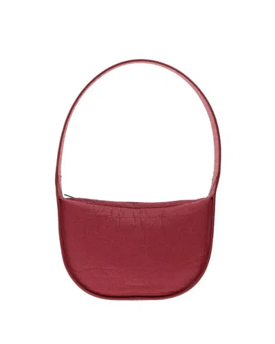 Marici Burgundy Shoulder Bag With Structured Frame In White