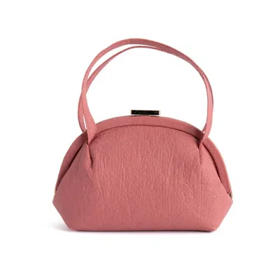 Marici Mini Handbag With Textured Plant-based Leather In Burgundy
