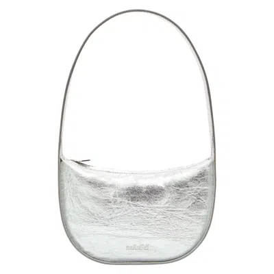 Marici Stylish Silver Shoulder Bag With Pinatex In White
