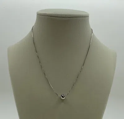 Marie Accessories Women's Adjustable Ball Bead Pendant Necklace In Silver In Metallic