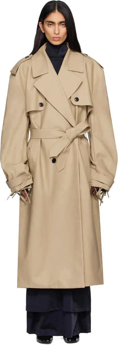 Marie Adam-leenaerdt Beige Cover Trench Coat In Neutral