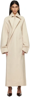 Marie Adam-leenaerdt Beige Pinched Trench Coat In Light Beige