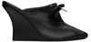 Marie Adam-leenaerdt Black Bow Heeled Slipper Mules In 9999 Black