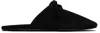 Marie Adam-leenaerdt Black Bow Suede Slippers