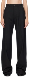 MARIE ADAM-LEENAERDT BLACK CLASSIC WOOL TROUSERS