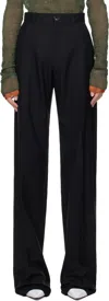 Marie Adam-leenaerdt Black Classic Wool Trousers In 9999 Black