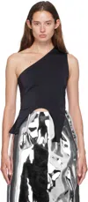 Marie Adam-leenaerdt Black Off-shoulder Tank Top In 9999 Black