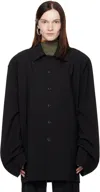 Marie Adam-leenaerdt Black Padded Shoulder Jacket In 9999 Black