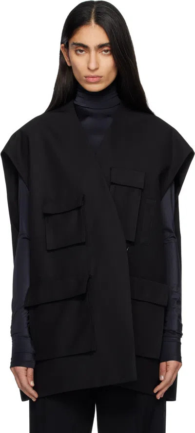 Marie Adam-leenaerdt Black Utilitary Tailoring Vest