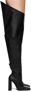 Marie Adam-leenaerdt Black Zip Boots In Black