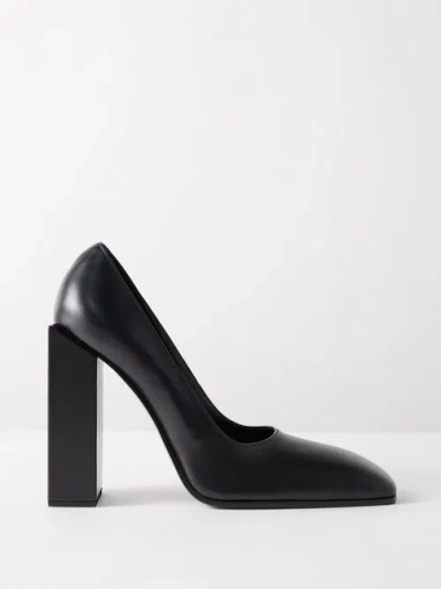 Marie Adam-leenaerdt Block-heel 80 Leather Pumps In Black