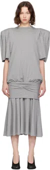 Marie Adam-leenaerdt Gray T-shirt Midi Dress