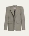 Marie Adam-leenaerdt Houndstooth Hanger Tailoring Wool Jacket In Whiteblack Check