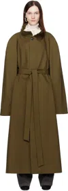 Marie Adam-leenaerdt Khaki Multiple Ways Skirt Trench Coat In 3003 Khaki
