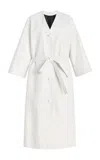 Marie Adam-leenaerdt Leather Peignoir In Ivory