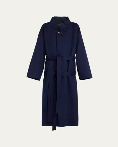 Marie Adam-leenaerdt Multiple Ways Wool Skirt Coat In Navy