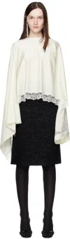 Marie Adam-leenaerdt Off-white Underskirt Lingerie Blouse In 1016 Ivory