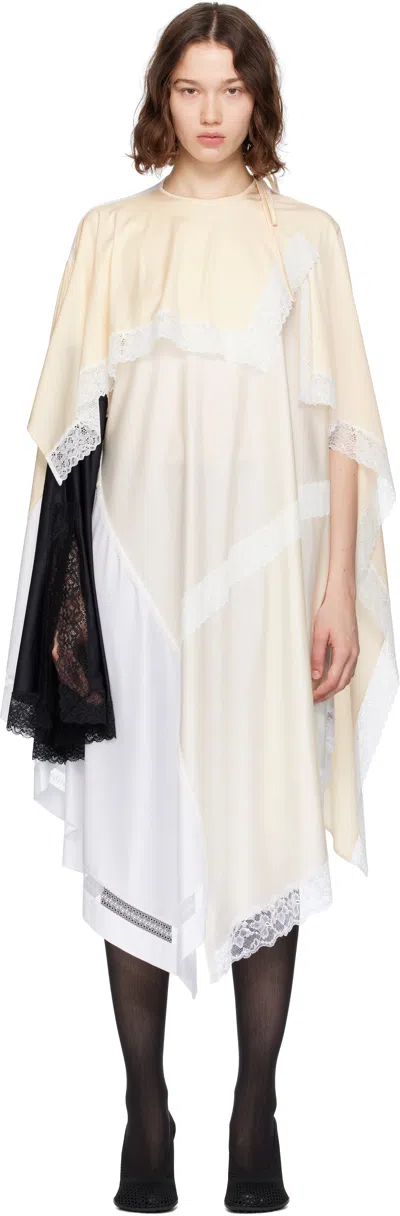 Marie Adam-leenaerdt Off-white Underskirt Midi Dress