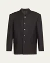 Marie Adam-leenaerdt Pinched Mao Wool Jacket In Anthracite