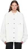Marie Adam-leenaerdt White Inserted Collar Denim Jacket In 1000 White