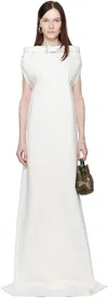 Marie Adam-leenaerdt White Jeans Skirt Maxi Dress In 1016 Ivory