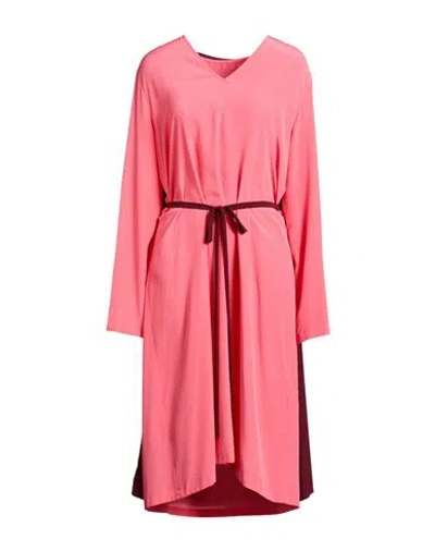 Marie Adam - Leenaerdt Woman Midi Dress Burgundy Size 10 Polyester, Silk In Red