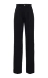 Marie Adam-leenardt Classic Wool Slim-leg Pants In Black