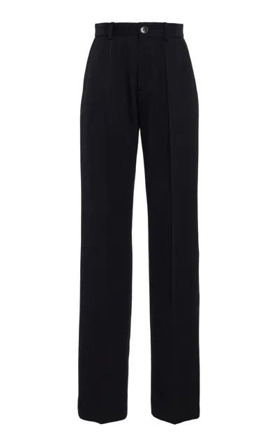 Marie Adam-leenardt Classic Wool Slim-leg Pants In Black