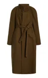 Marie Adam-leenardt Convertible Cotton Trench Coat In Khaki