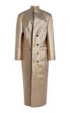 Marie Adam-leenardt Oversized Lamé Coat In Gold