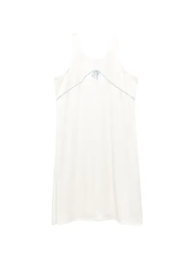 Marie Adam-leenaerdt Bow-detail Sleeveless Maxi Dress In Neutral