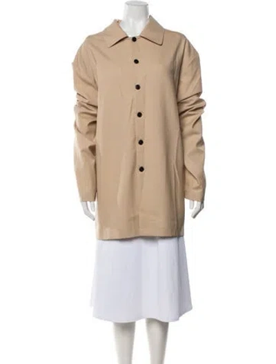 Pre-owned Marie Adam-leenaerdt Linen Jacket In Neutrals