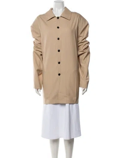 Pre-owned Marie Adam-leenaerdt Linen Jacket In Neutrals