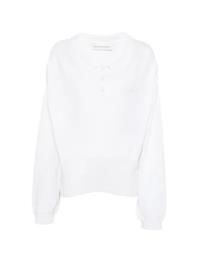 Marie Adam-leenaerdt Logo-embroidered Layered-effect Polo Top In White