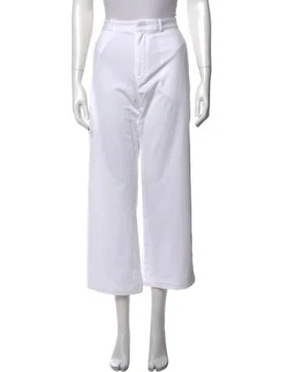 Pre-owned Marie Adam-leenaerdt Wide Leg Pants In White