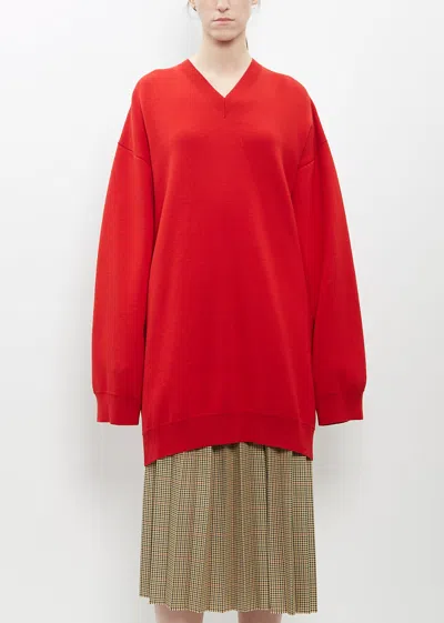 Marie Adam-leenaerdt Wool Sweater Dress In Red