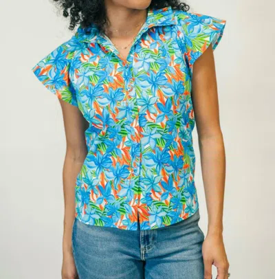 Marie By Victoria Dunn Adelyn Blouse In Firecracker