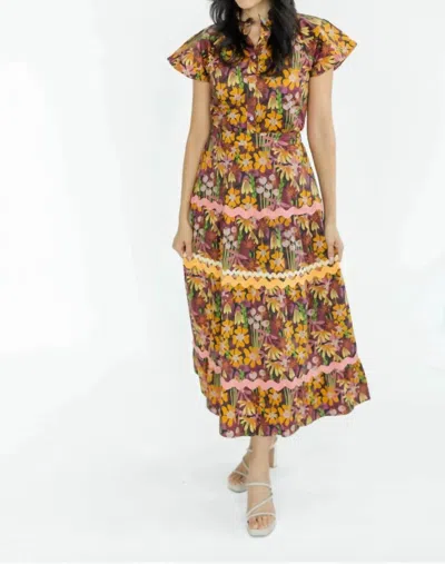 Marie By Victoria Dunn Adelyn Blouse In Midnight Rose In Multi