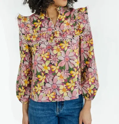 Marie By Victoria Dunn Elle Teaberry Blouse In Pink