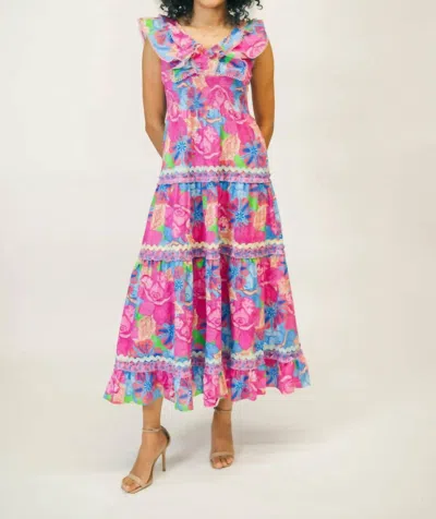 Marie By Victoria Dunn Fleur Maxi Dress In Cotton Candy