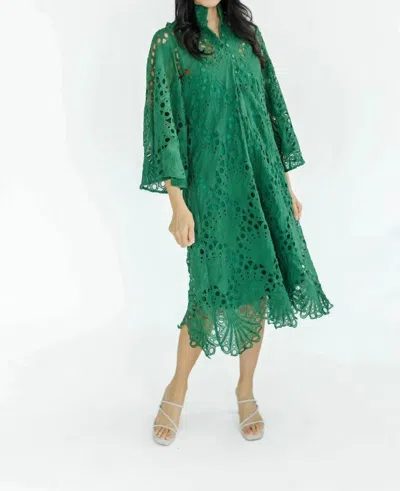 Marie By Victoria Dunn Jolene Maxi Dress In Vert Foncé