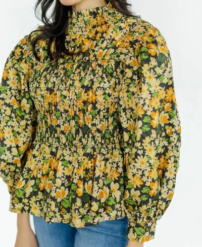 Marie By Victoria Dunn Lucie Blouse In Golden Haze In Multi