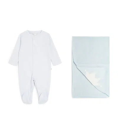 Marie-chantal Kids' Angel Wings All-in-one And Blanket Set In Blue