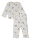 Marie-chantal Bear-print Organic Cotton Pajama Set In Neutrals