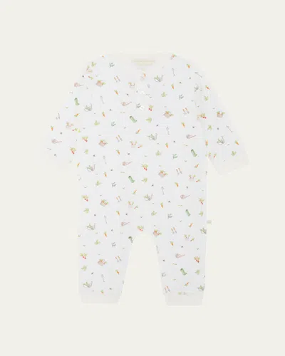 Marie Chantal Kids' Boy's Dan Little Gardener Coverall In White Green